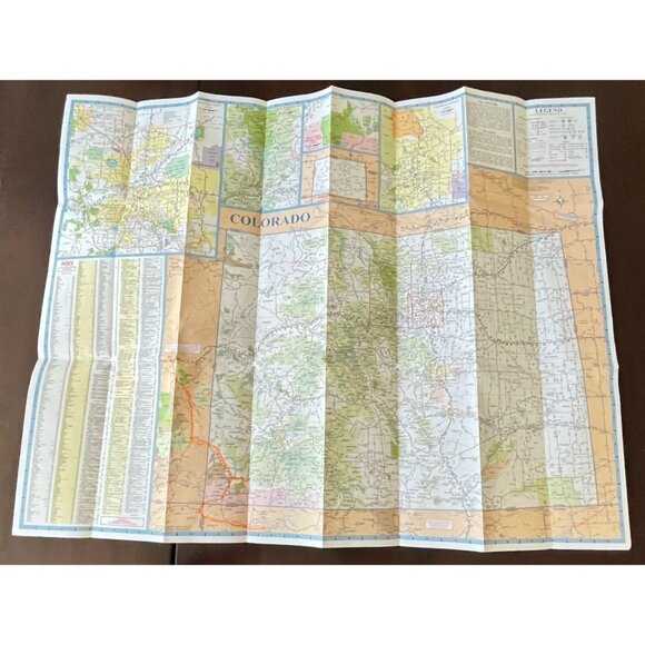 Colorado Wyoming State Map Transportation Travel Highway Map 2018 AAA - Picture 4 of 12